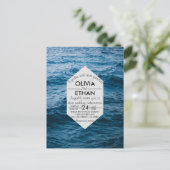 Moderne Marine nautisch Einladungspostkarte (Stehend Vorderseite)