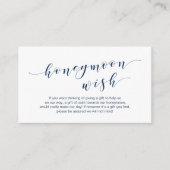 Moderne Marine-Schrift, Hochzeitsfliegerfonds Begleitkarte (Vorderseite)