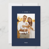 Moderne Marine Sunburst Frohe Weihnachten 2 Foto (Rückseite)