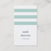 Moderne Marine und Minen Streifen Visitenkarte (Vorderseite)