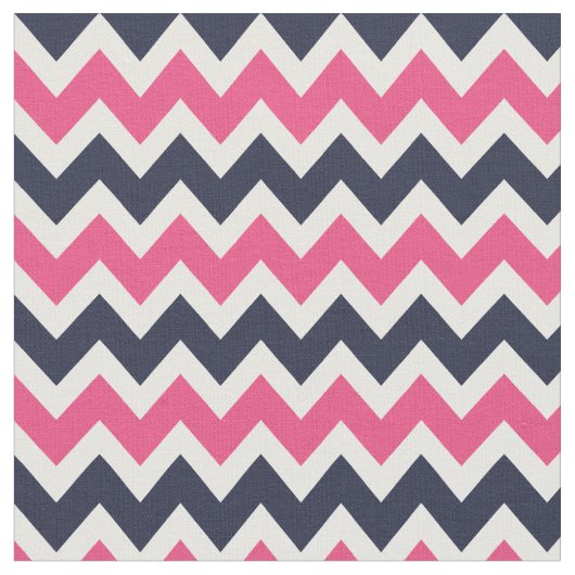 Moderne Marine und Rosa Zickzack Stoff (Nahaufnahme)