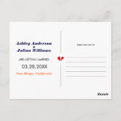 Moderne marineblau, Korallen zwei Foto Save the Da Postkarte (Rückseite)