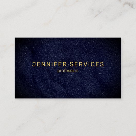 moderne marineblau minimalistische Sandstruktur Visitenkarte (Vorderseite)