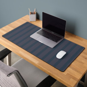 Moderne marineblau und Pflaumengestreifte Mousepad Schreibtischunterlage