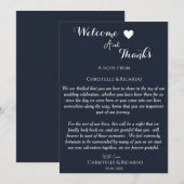 Moderne marineblaue Begrüßung und vielen Dank für  Dankeskarte (Vorne/Hinten)