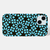 Moderne marineblaue schwarze Muster Case-Mate iPhone Hülle (Rückseite (Horizontal))