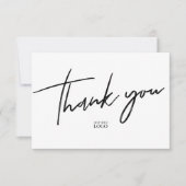 Moderne Markenbedankung Dankeskarte (Vorderseite)