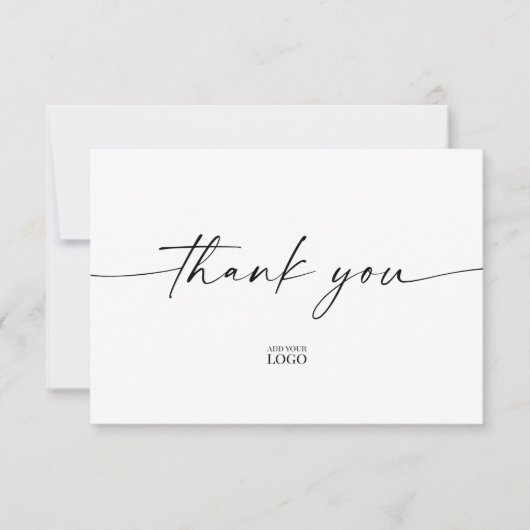 Moderne Markenbedankung Dankeskarte (Vorderseite)