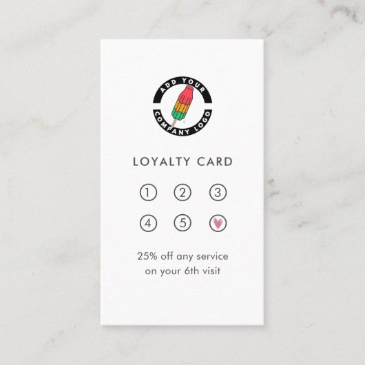 Moderne Markenbezeichnung für Logos Treuekarte (Vorderseite)