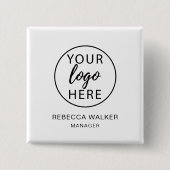 Moderne Markenidentität Benutzerdefinierter Name u Button (Vorderseite)