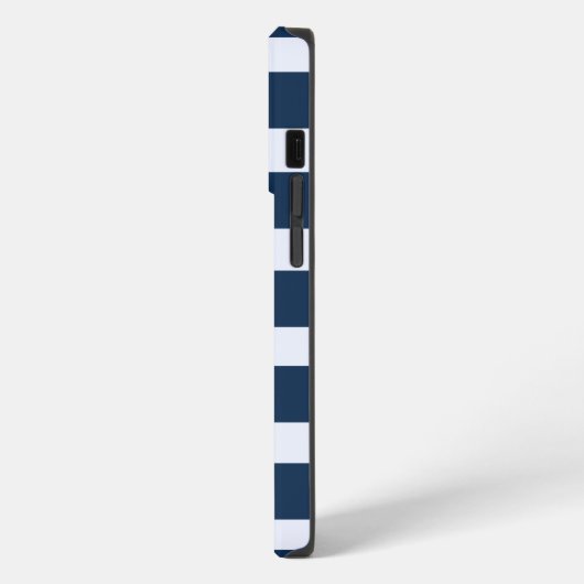 Moderne Marlin- und Blaue Cabana-Streifen iPhone Hülle (Linke Seite)