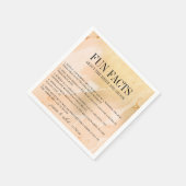 Moderne Marmor Golden Peach Fun Fakten Serviette (Ecke)