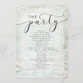 Moderne Marmor in Mint Rose Goldhochzeit Programm (Rückseite)