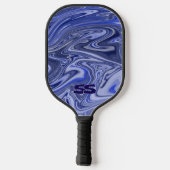 Moderne Marmor-Monogramm-Pickleball-Schläger Pickleball Schläger (Rückseite)