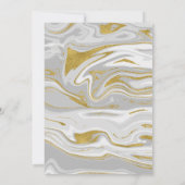 Moderne Marmor- und Gold-Einladungs-Karte Einladung (Rückseite)