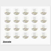 Moderne Marmor und Gold Hochzeit Danke Sticker (Blatt)