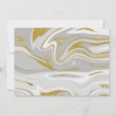 Moderne Marmor und Gold Hochzeit Dankeschön-Karte Dankeskarte (Rückseite)
