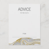 Moderne Marmor- und Gold-Hochzeitsratenkarte Hinweiskarte (Vorderseite)