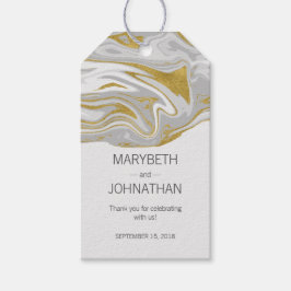 Moderne Marmor- und Goldhochzeit Danke für das Ges Geschenkanhänger