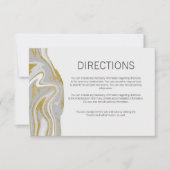 Moderne Marmor- und Goldhochzeitkarte Einladung (Vorderseite)