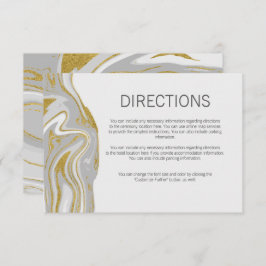 Moderne Marmor- und Goldhochzeitkarte Einladung