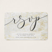 Moderne Marmor-Weiß mit Gold UAWG Insert Cards (Vorderseite)