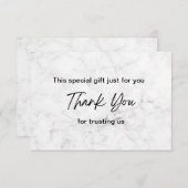 Moderne Marmorästhetik Dankeskarte (Vorne/Hinten)