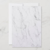 Moderne MarmorBabyparty-Einladung Einladung (Rückseite)