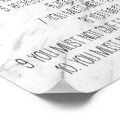 Moderne Marmorbäume: Zehn Gebote unterzeichnen Poster (Ecke)