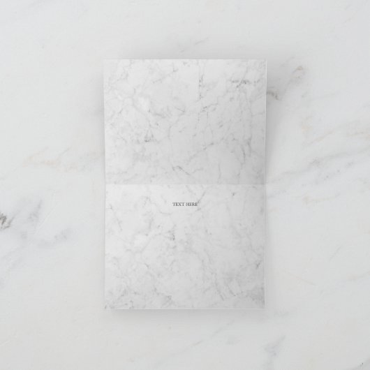 Moderne Marmorblauer Taufe Danke Karte (Innenseite)