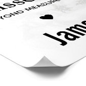 Moderne Marmorerinnerung Foto halten Poster (Ecke)