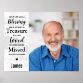 Moderne Marmorerinnerung Foto halten Poster (Vorne)