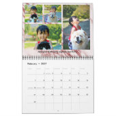 Moderne Marmorfoto Collage Monatlicher Kalender (Feb 2027)