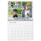 Moderne Marmorfoto Collage Monatlicher Kalender (Jan 2027)