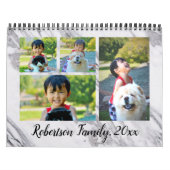 Moderne Marmorfoto Collage Monatlicher Kalender (Titelbild)
