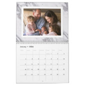 Moderne Marmorfotografie-Collage mit 24 Bildern Kalender (Jan 2026)