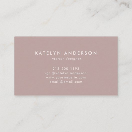 Moderne Marmorgoldfolie Edelstein Innenarchitektin Visitenkarte (Rückseite)