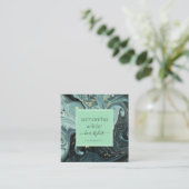 Moderne Marmorhair Stylist Square Business Card Quadratische Visitenkarte (Stehend Vorderseite)