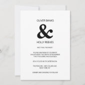 Moderne Marmorhochzeit Einladung (Vorderseite)