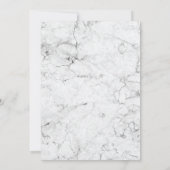 Moderne Marmorhochzeit Einladung (Rückseite)