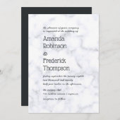 Moderne Marmorhochzeit Einladung (Vorne/Hinten)