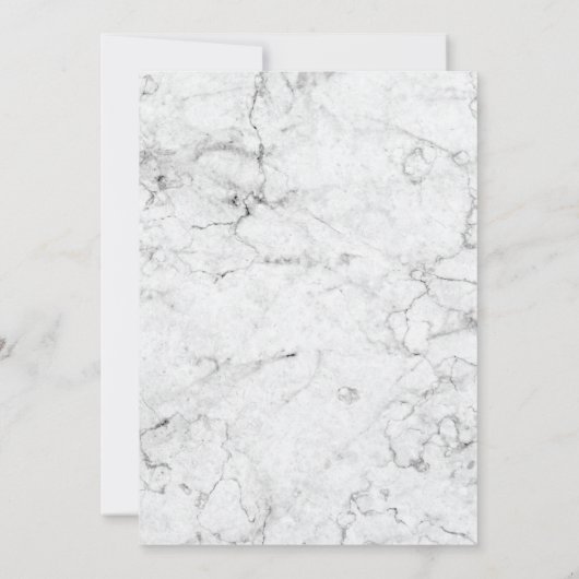 Moderne Marmorhochzeit rettet das Datum Save The Date (Rückseite)