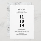 Moderne Marmorhochzeit rettet das Datum Save The Date (Vorne/Hinten)