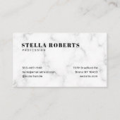 Moderne Marmorkarte Visitenkarte (Rückseite)