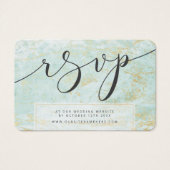 Moderne Marmorkarten in Ocean & Gold UAWG Beilagen (Vorderseite)