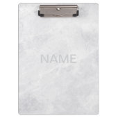Moderne Marmorklammer mit benutzerdefiniertem Text Klemmbrett (Vorderseite)