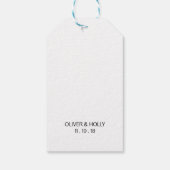 Moderne Marmormarke Geschenkanhänger (Rückseite)