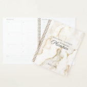 Moderne Marmormuster-Imitats Gold-Hochzeit Planer (Anzeige)