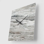 Moderne Marmorpattern Küchenuhren Quadratische Wanduhr (Winkel)