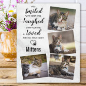 Moderne Marmorpete Loss Keepake Cat Memorial Fotoplatte